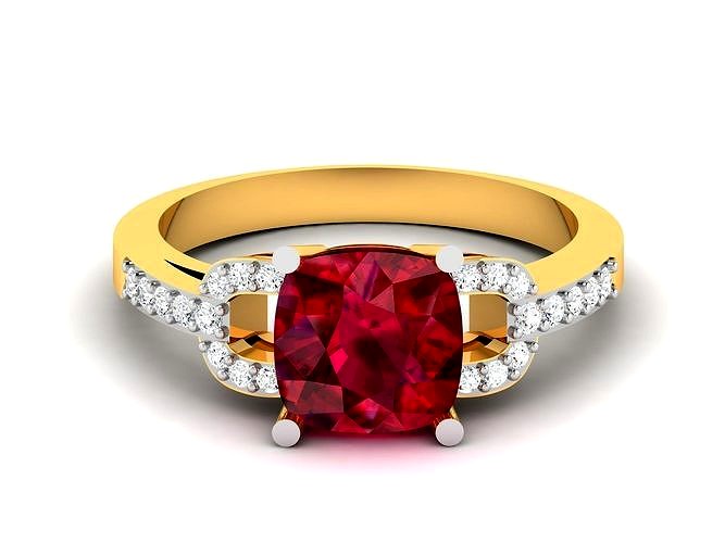 Solitaire Engagement Wedding Ring | 3D