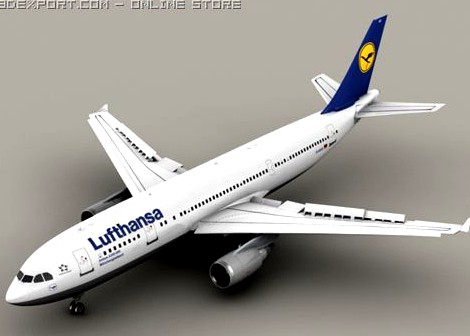 Airbus A300 Lufthansa 3D Model