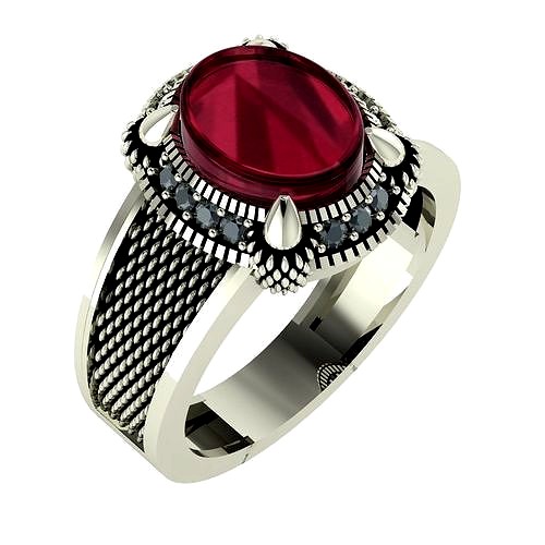 Ottoman Empire Ring Jewellery for Men 3D model