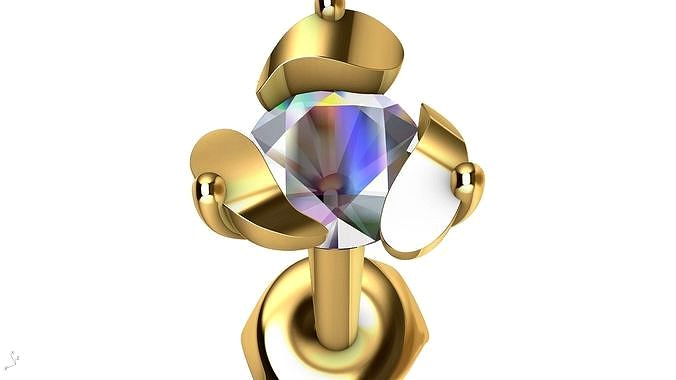 2 mm diamond studs stl verified  | 3D