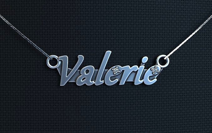 Personalized pendant Valerie | 3D