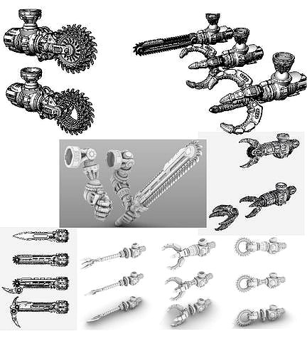 Suturus Pattern Saws And Claws Combo Pack For Mechs And Knights | 3D