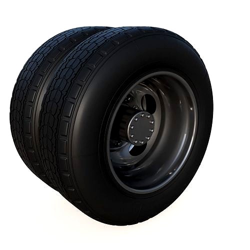 Heavy truck rear wheels | 3D