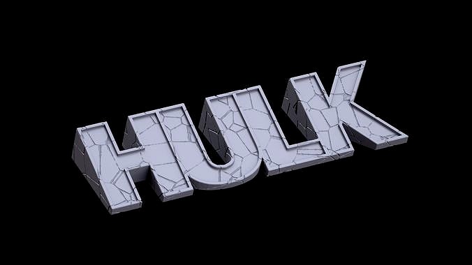 HULK letters in 45 degrees | 3D