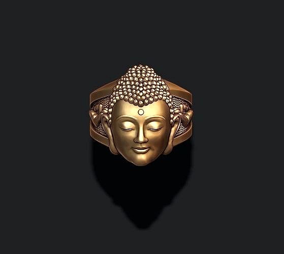 Buddha head ring | 3D