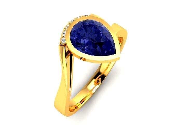 Solitaire Engagement Wedding Ring | 3D