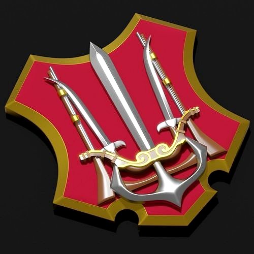 Ukrainian coat of arms - Trident | 3D