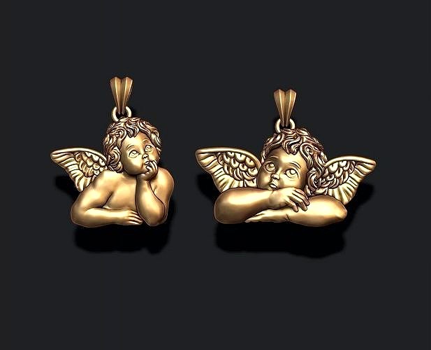 dreaming angel pendants pack | 3D