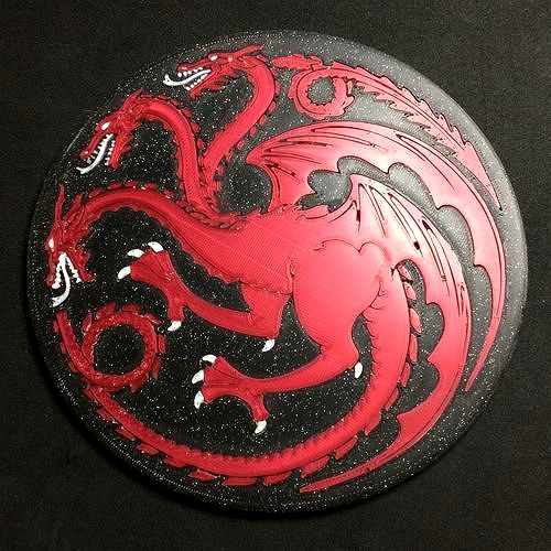 Sigil of House Targaryen Game of Thrones Coaster | 3D