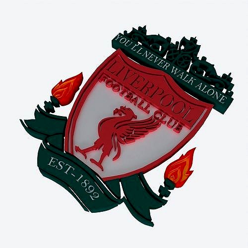 fc LIVERPOOL  football club logo print 3d  | 3D