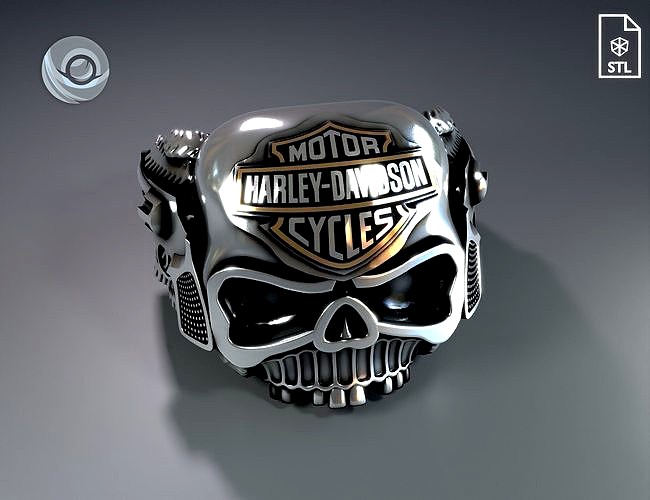 Harley Davidson Skull Ring | 3D