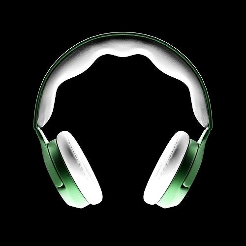 Headphones - Green 3d model
