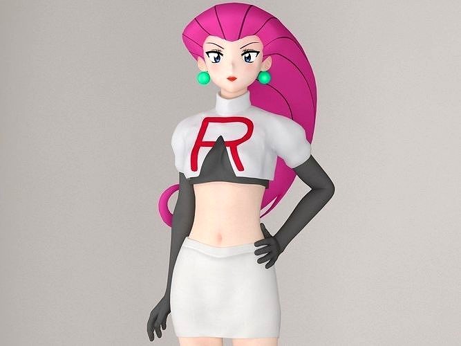 Jessie anime girl pose 01