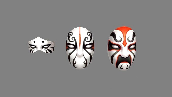 three masks - Peking Opera