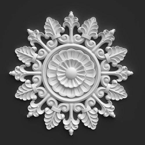 CNC model Flora Sculpted Ornament | 3D