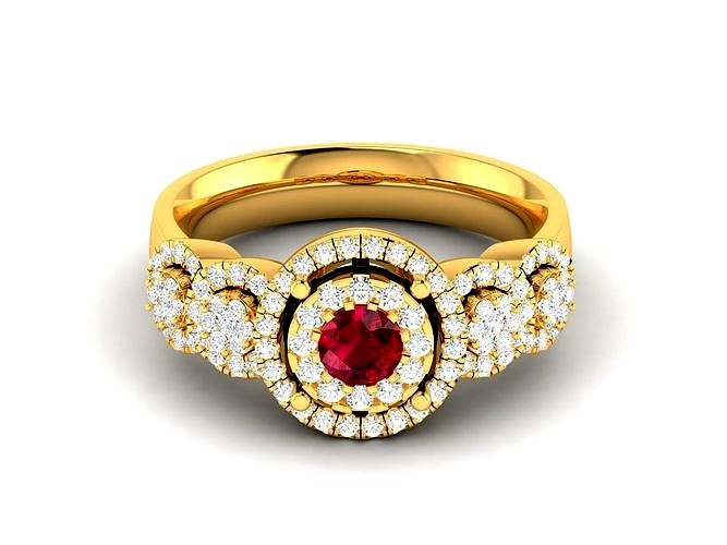 diamond ring for women  | 3D