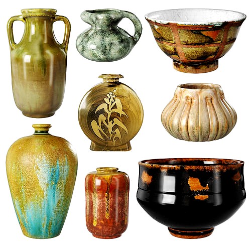 Ceramic vases by Alexandre Bigot