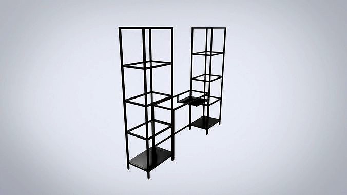 IKEA shelving unit with laptop table VITTSJO