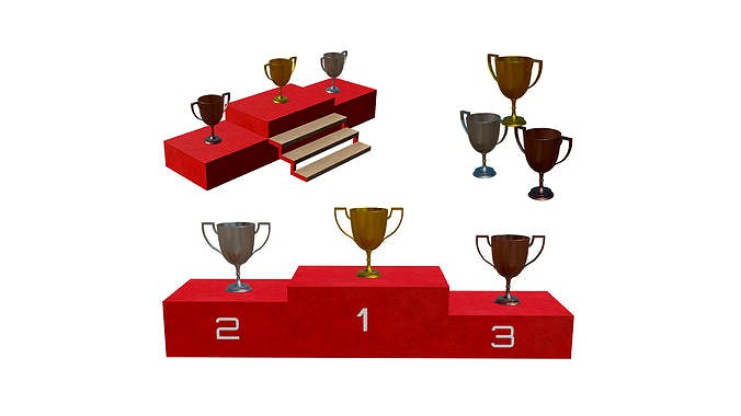 Trophy podium - Champion trophy