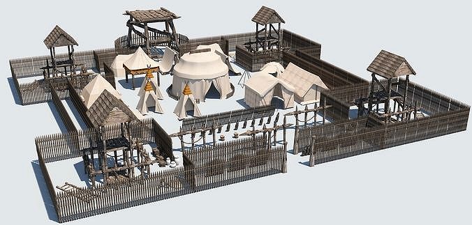 Set of medieval campaigns assets