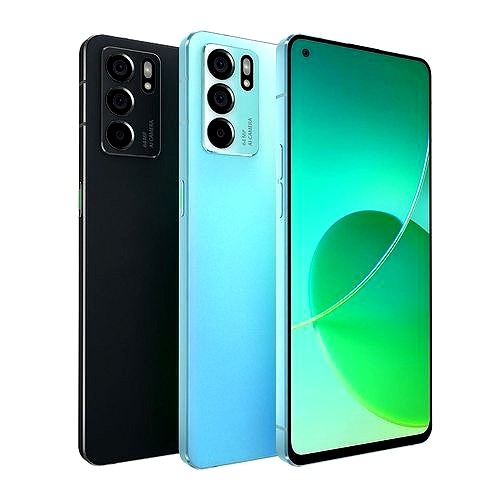 Oppo Reno6 5G Black and Blue Colors