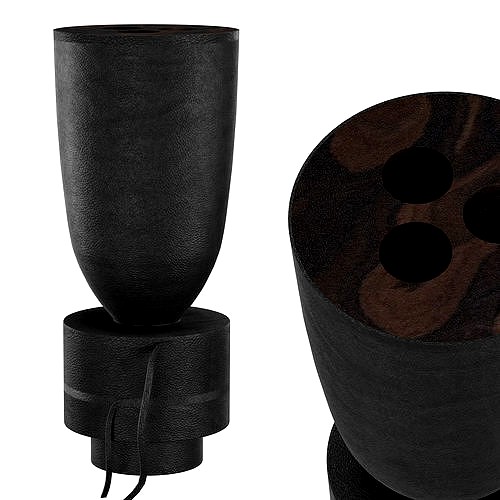 POT VASE LEATHER ARNO DECLERCQ