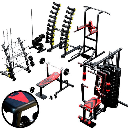 Set simulator horizontal bar barbell dumbbell