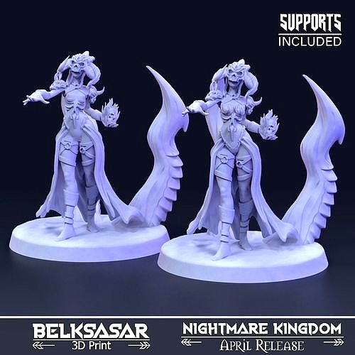 Necromancer Shadowflame Sentinel Normal and Nude | 3D