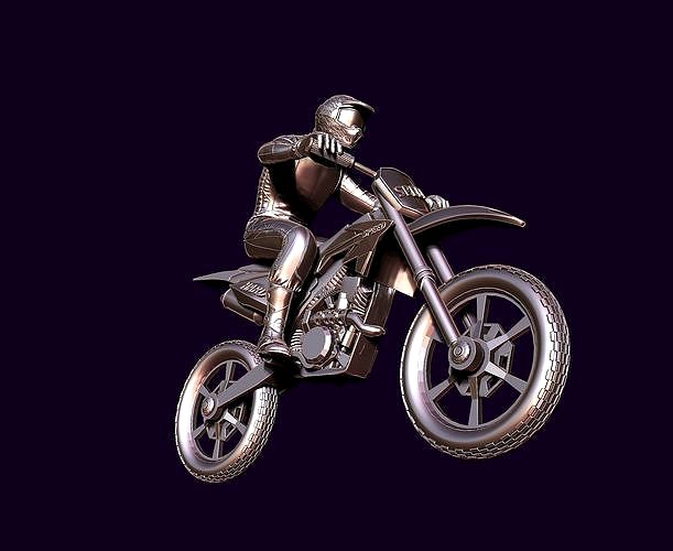 racer and motorcycle Suzuki rmz-250 | 3D