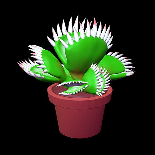 Potted Carnivorous Plant low poly | 3D