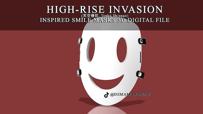 High-Rise Invasion Inspired 3D Model-Smile Mask | 3D