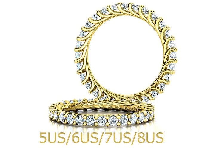 Bespoke Full Eternity Diamond Ring 3dmodel | 3D