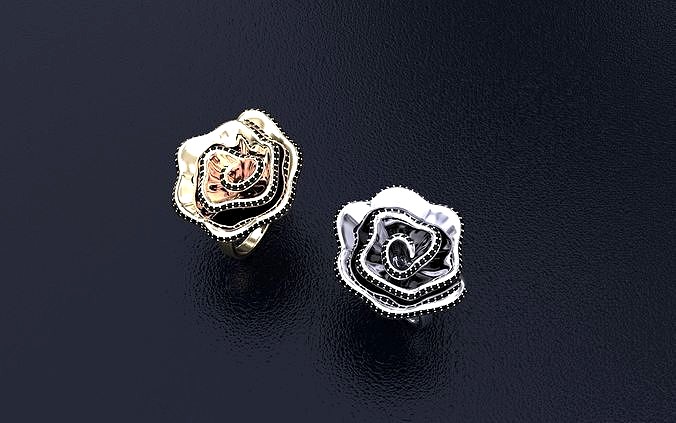 jewelry rose ring | 3D