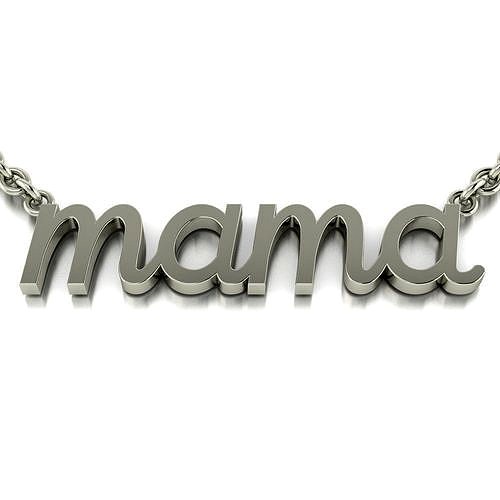 Dainty Mama Pendant | 3D