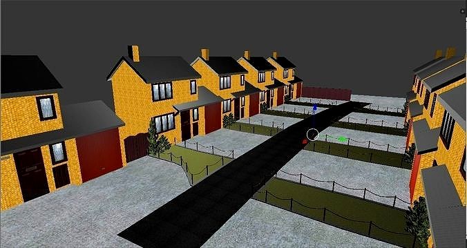 Bairro Simples low Poly