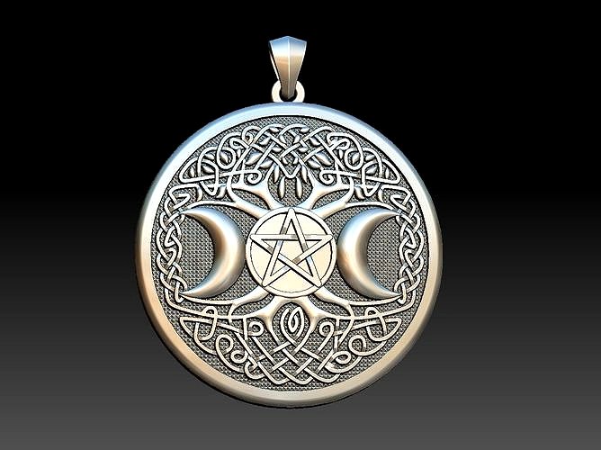 Celtic Moon Tree Of Life Mandala | 3D
