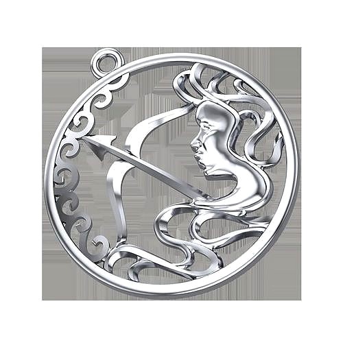 Pendant zodiac sign Sagittarius | 3D