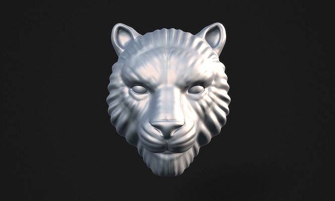 Tiger Pendant - Wild Cat Head | 3D
