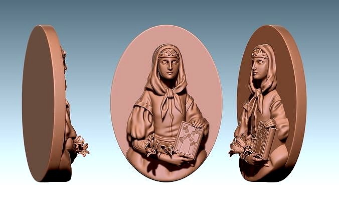 Saint Dymphna Pendant CNC and | 3D