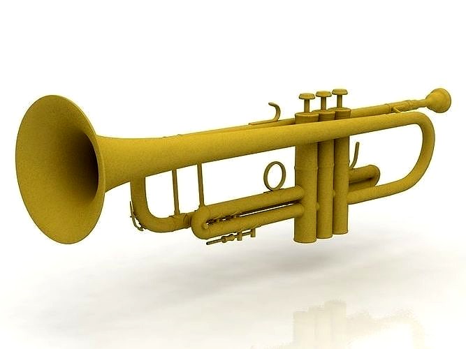 Brass bell trumpet 3D model