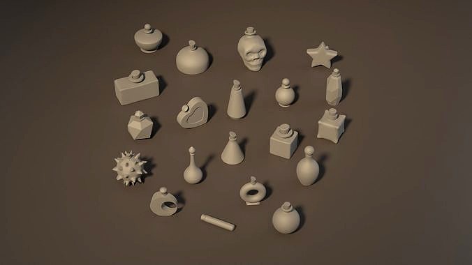 Solid Potion Bottles | 3D