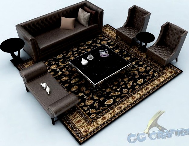 Sofa set 025 3D Model