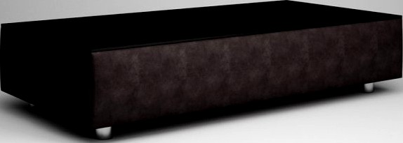 CGAxis Dark Leather Table 30 3D Model
