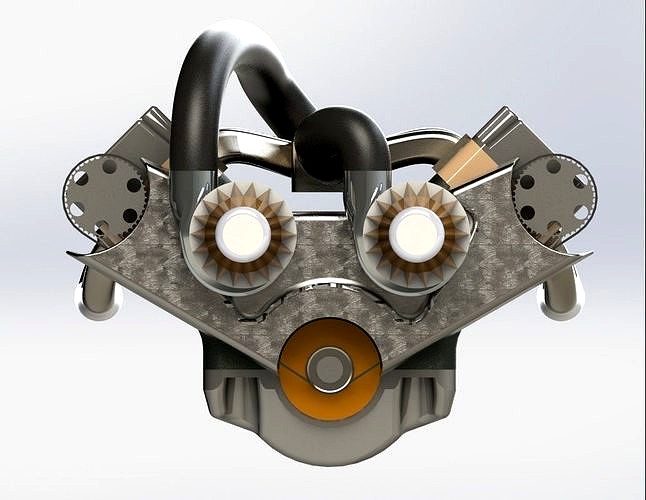 Engine V6 Twin Turbo | 3D