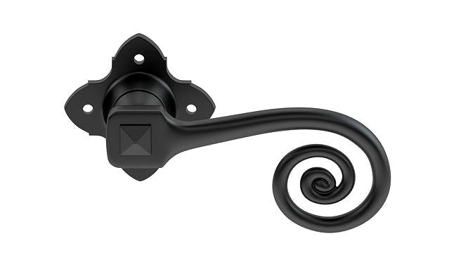 Curly Tail Black Antique Handle