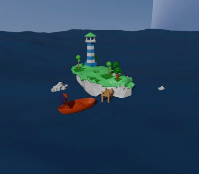 Lighthouse in the ocean