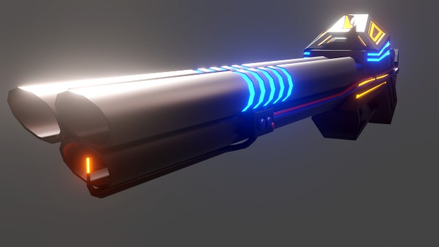 Sci-fi shotgun-flamethrower