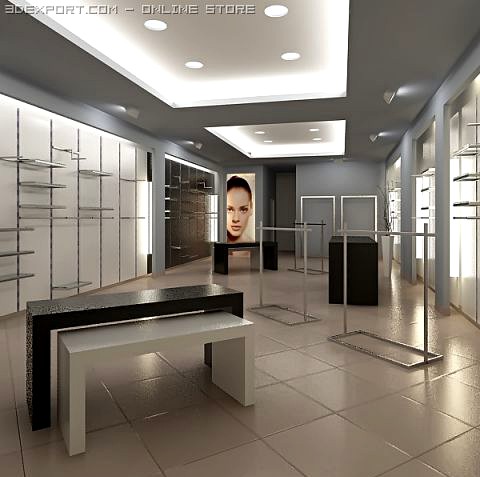 Store interior scene Render Ready 3D Model