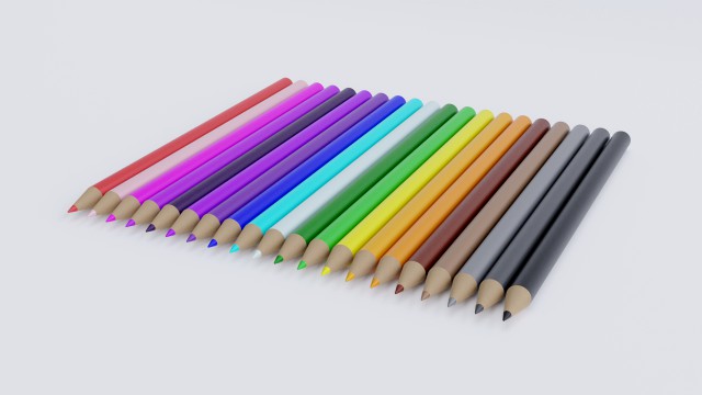 pencil crayons