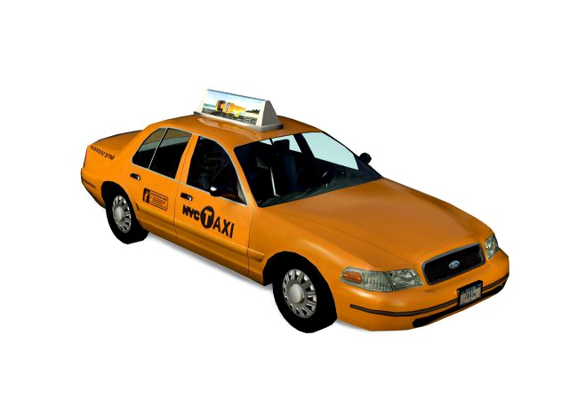 low-poly car nyc taxi